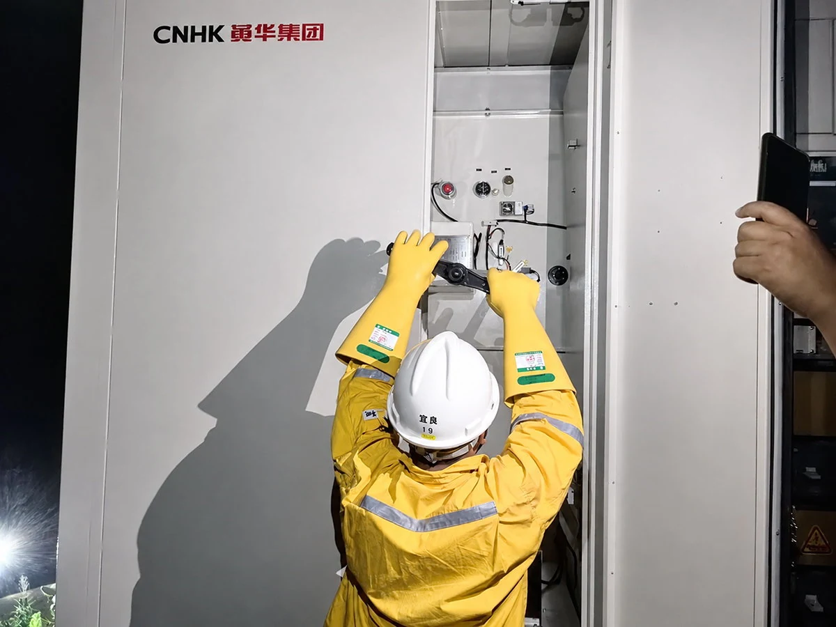 Operator working with manufacturing equipment