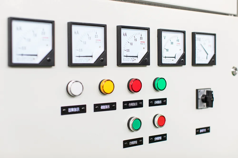 Switchgear gauges and control indicators checked before delivery