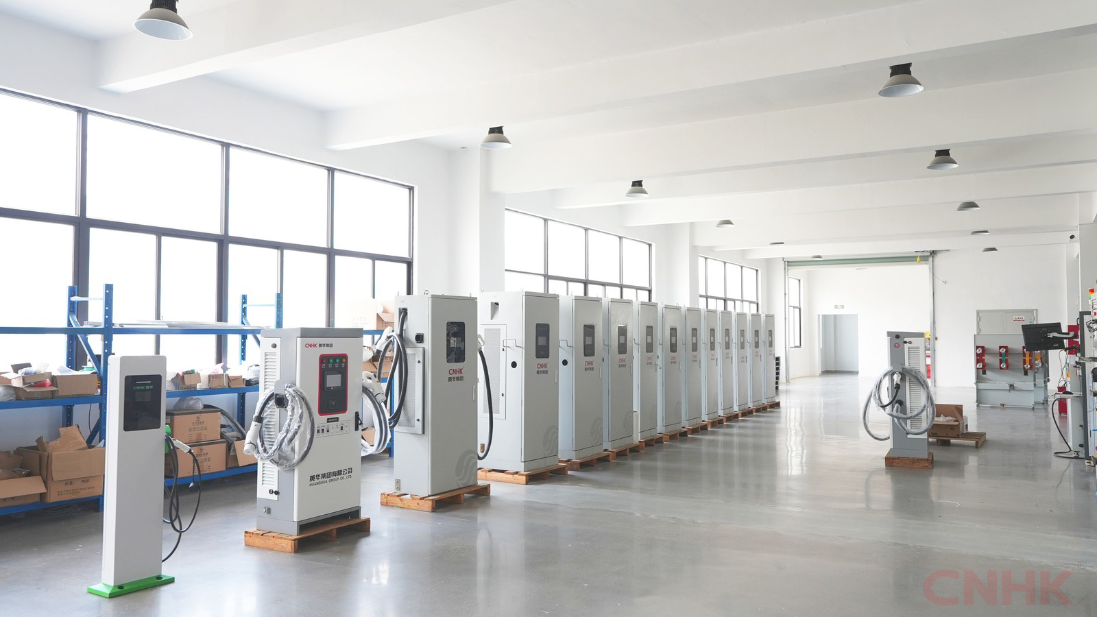 EV charging equipment assembly area